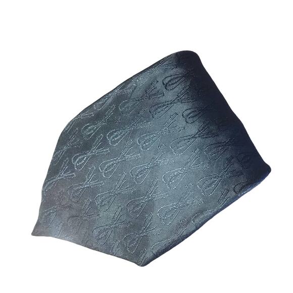 Vintage Gucci 100% silk light blue geometric print tie made in Italy - Picture 7 of 12